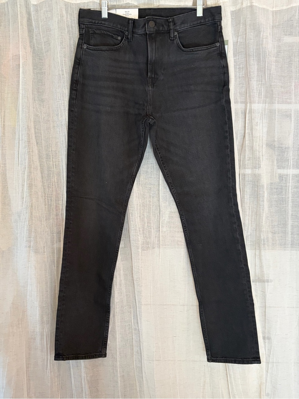 H&M Men’s Slim Fit Stretch Jeans – Vintage Black Wash – W31 L32 – New With Tags